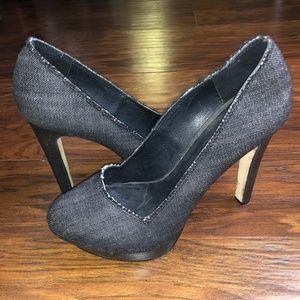 Women’s Black Diesel Denim High-Heel Pump Heel